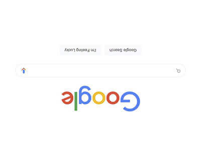Google مقلوب — əๅɓoo⅁